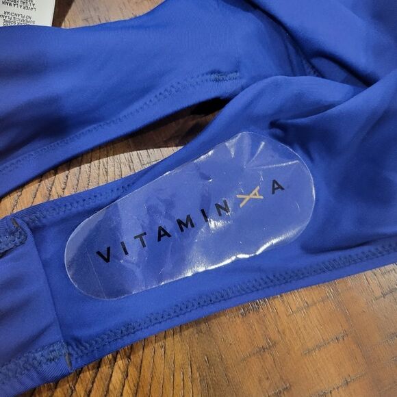 NWT! Vitamin A Elana Bikini Bottom Navy Blue Size 12 - Picture 5 of 5